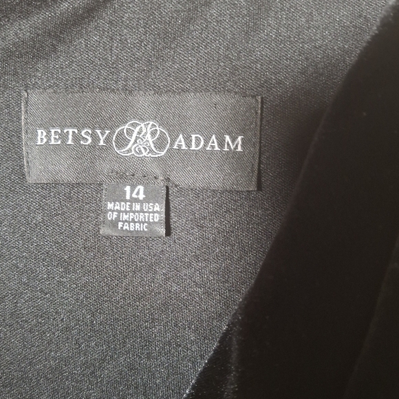 Betsy Adam Velvet Prom Gown Sz 14 Sexy Whimsigoth Maxi Dress Formal Evening Gown - Picture 11 of 16